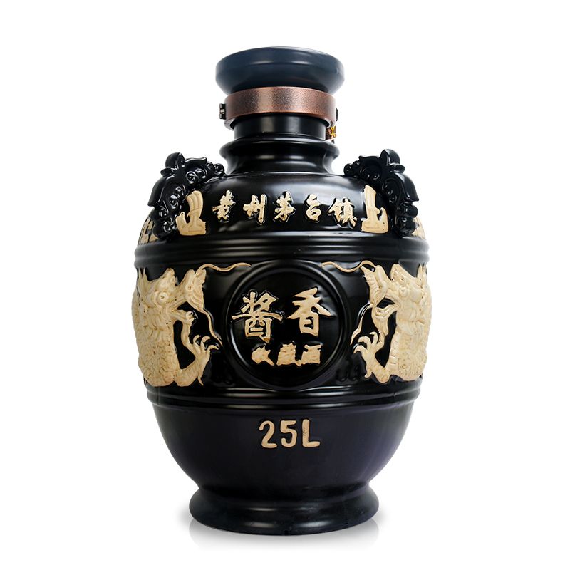 53°茅台镇帝皇玉酒封坛酱香酒20年（黑色）25L